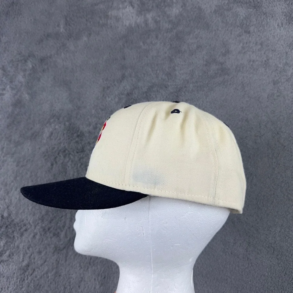 Vintage New‎ Era 59FIFTY Fitted Hat 7 1/4 Wool USA Eagle Flags Baseball Cap